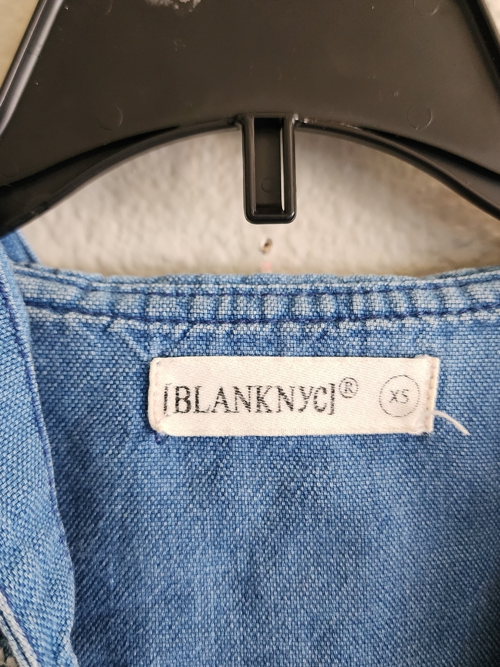 BLANKNYC Embroidered Denim Hooded Lace Up Boho Anorak Pullover Jacket XS - Picture 6 of 13
